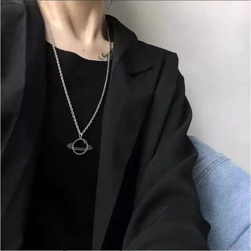 Hollow Planet Pendant Necklace